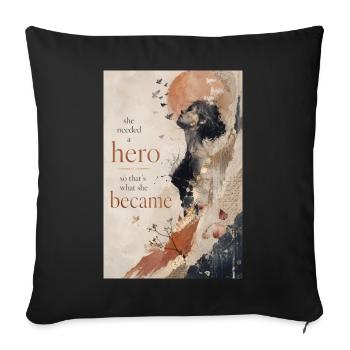 Besoin d’un héros - Housse de coussin décorative 45 x 45 cm - noir - Devant