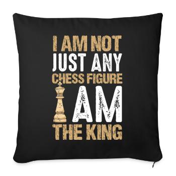 Chess Chess Player Chessboard - Sofa pillowcase 17,3'' x 17,3'' (45 x 45 cm) - black - Front