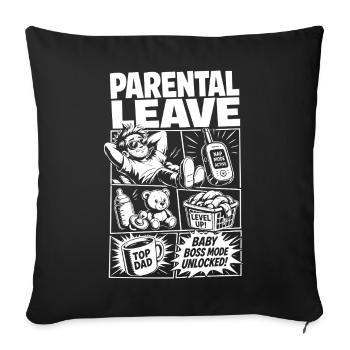 Mode bébé congé parental - Housse de coussin décorative 45 x 45 cm - noir - Devant