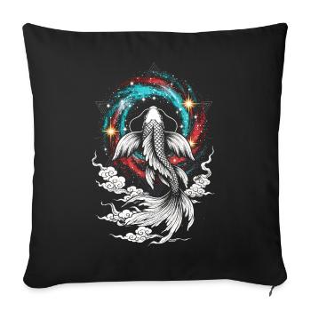 Koi ⭐ céleste - Housse de coussin décorative 45 x 45 cm - noir - Devant