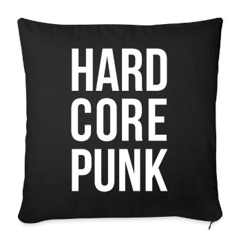 Hardcore punk Typographie audacieuse - Housse de coussin décorative 45 x 45 cm - noir - Devant