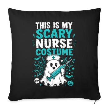 Nurse Nurse Halloween - Sofa pillowcase 17,3'' x 17,3'' (45 x 45 cm) - black - Front