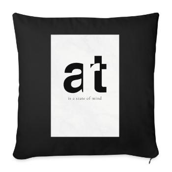 Art - Is a State of Mind - Minimalist Poster - Sofa pillowcase 17,3'' x 17,3'' (45 x 45 cm) - black - Front