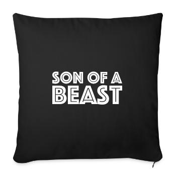 Fils d’une bête | Fitness, Mode de vie, Protéines - Housse de coussin décorative 45 x 45 cm - noir - Devant