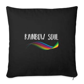 Rainbow soul LGBTQ Gift - Sofa pillowcase 17,3'' x 17,3'' (45 x 45 cm) - black - Front