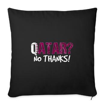 Katar Boykott Flagge Geschenk - Sofakissenbezug 45 x 45 cm - Schwarz - Vorne