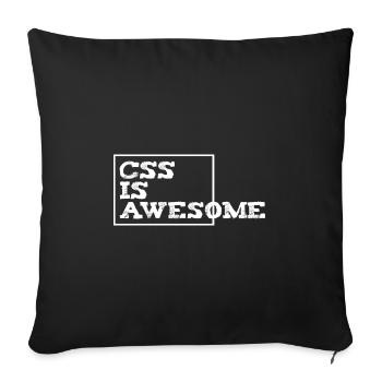 css is awesome - Sofakissenbezug 45 x 45 cm - Schwarz - Vorne