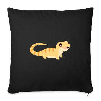 Sweet lizard - Sofa pillowcase 17,3'' x 17,3'' (45 x 45 cm) - black - Front