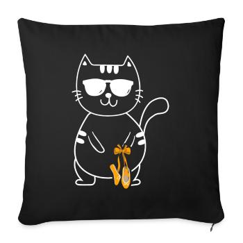 Ballet Ballerine Ballet Danseur - Housse de coussin décorative 45 x 45 cm - noir - Devant