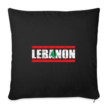 Lebanon - Sofa pillowcase 17,3'' x 17,3'' (45 x 45 cm) - black - Front