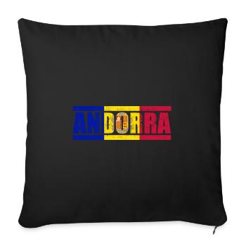 Andorra - Sofakissenbezug 45 x 45 cm - Schwarz - Vorne