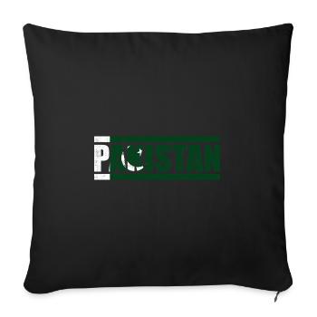 Pakistan - Housse de coussin décorative 45 x 45 cm - noir - Devant