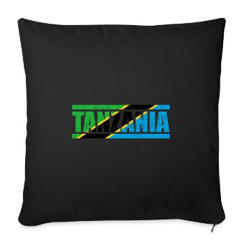 Tanzanie - Housse de coussin décorative 45 x 45 cm - noir - Devant