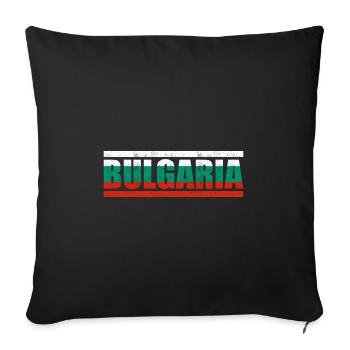 Bulgarie - Housse de coussin décorative 45 x 45 cm - noir - Devant