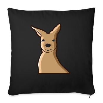 Kangaroo Kangaroo Australia Marsupial Pouch - Sofa pillowcase 17,3'' x 17,3'' (45 x 45 cm) - black - Front