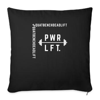 Cool Power Lifting Gym Squat Bench-Press Deadlift - Sofa pillowcase 17,3'' x 17,3'' (45 x 45 cm) - black - Front