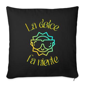 La dolce fa niente - Housse de coussin décorative 45 x 45 cm - noir - Devant