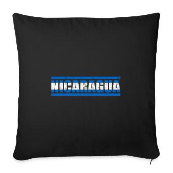 Nicaragua - Sofa pillowcase 17,3'' x 17,3'' (45 x 45 cm) - black - Front