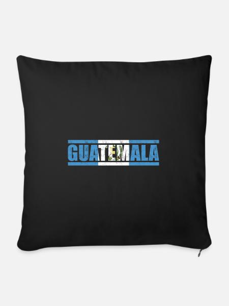Guatemala - Sofa pillowcase 17,3'' x 17,3'' (45 x 45 cm) - black