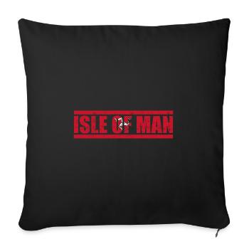 Isle Of Man - Sofa pillowcase 17,3'' x 17,3'' (45 x 45 cm) - black - Front