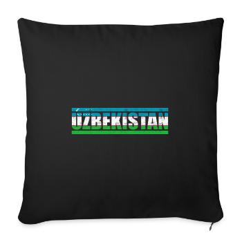 Usbekistan - Sofakissenbezug 45 x 45 cm - Schwarz - Vorne