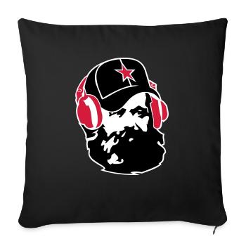 marx_star_ot_2color_bg - Sofa pillowcase 17,3'' x 17,3'' (45 x 45 cm) - black - Front