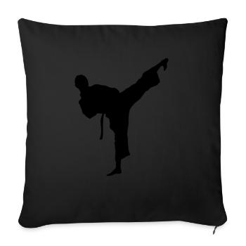 taekwondo_10 - Sofa pillowcase 17,3'' x 17,3'' (45 x 45 cm) - black - Front