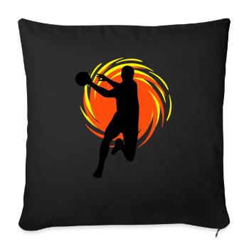 Eddy Handballer - Housse de coussin décorative 45 x 45 cm - noir - Devant