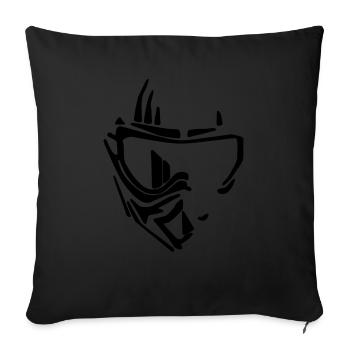 Fullface your fears - Sofakissenbezug 45 x 45 cm - Schwarz - Vorne