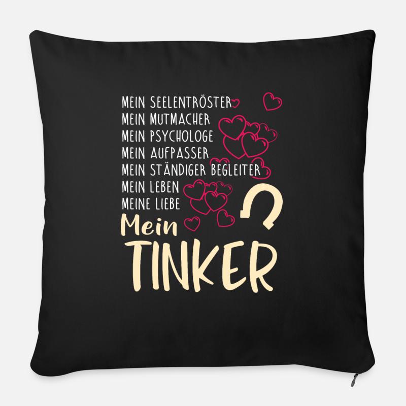 TINKER - mein - Sofakissenbezug 45 x 45 cm - Schwarz
