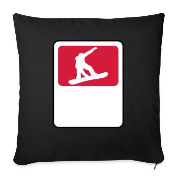 frame shield name text drive snowboard jump sp - Sofa pillowcase 17,3'' x 17,3'' (45 x 45 cm) - black - Front