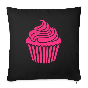 Cupcake - Sofa pillowcase 17,3'' x 17,3'' (45 x 45 cm) - black - Front