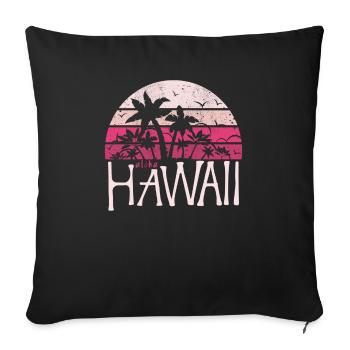 Hawaii - Sofakissenbezug 45 x 45 cm - Schwarz - Vorne