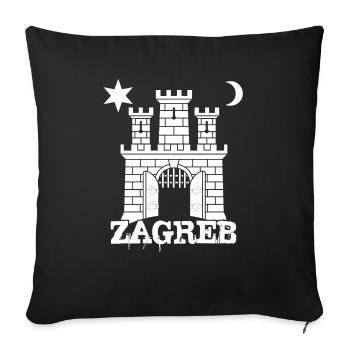 Zagreb - Sofakissenbezug 45 x 45 cm - Schwarz - Vorne