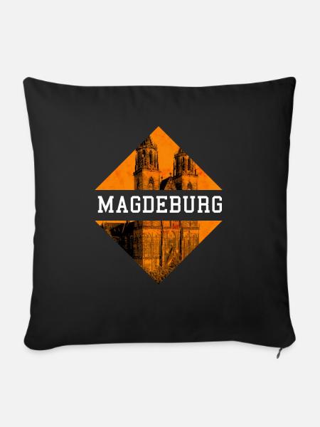 Magdeburg - Sofakissenbezug 45 x 45 cm - Schwarz