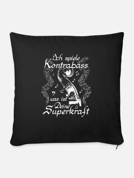 Kontrabass Kontrabassistin Kontrabassist Orchester - Sofakissenbezug 45 x 45 cm - Schwarz