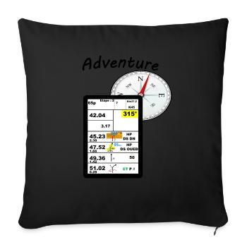 Adventure - Sofa pillowcase 17,3'' x 17,3'' (45 x 45 cm) - black - Front