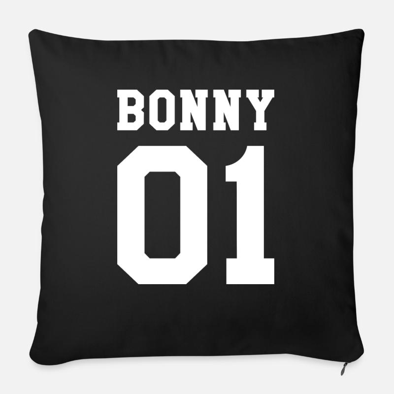 Bonny 01 Valentinstag Partnerlook Partner in Crime - Sofakissenbezug 45 x 45 cm - Schwarz