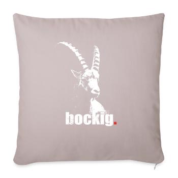 bockig - Sofakissenbezug 45 x 45 cm - helles Taupe - Vorne