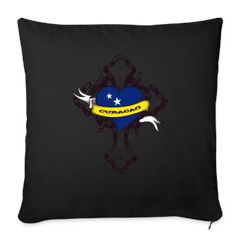 Curacao - Sofa pillowcase 17,3'' x 17,3'' (45 x 45 cm) - black - Front