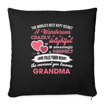 Mamy parfaite - Housse de coussin décorative 45 x 45 cm - noir - Devant