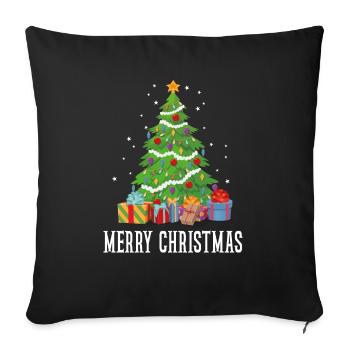 Merry Christmas Merry Christmas Gift - Sofa pillowcase 17,3'' x 17,3'' (45 x 45 cm) - black - Front