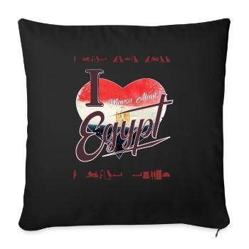 J’adore Egypte Gift Diving Marsa Alam - Housse de coussin décorative 45 x 45 cm - noir - Devant