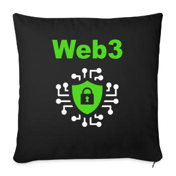 Web3 Cryptocurrency Blockchain Software Developer - Sofakissenbezug 45 x 45 cm - Schwarz - Vorne