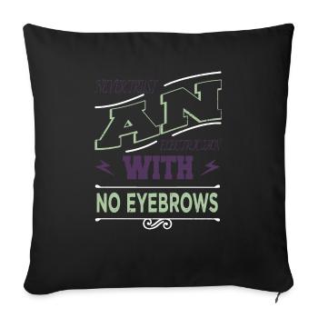 choc électrique idée cadeau drôle dictons artisanat - Housse de coussin décorative 45 x 45 cm - noir - Devant