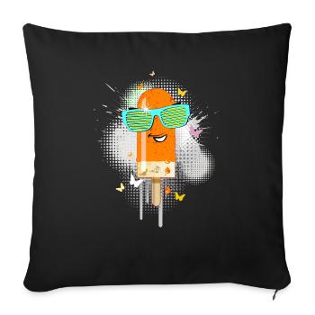 Popsicles Summer heat cool sunglasses delicious - Sofa pillowcase 17,3'' x 17,3'' (45 x 45 cm) - black - Front