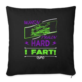 volleyball barbells birthday present idea winter - Sofa pillowcase 17,3'' x 17,3'' (45 x 45 cm) - black - Front