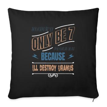 humor geek telescope present earth celestial - Sofakissenbezug 45 x 45 cm - Schwarz - Vorne