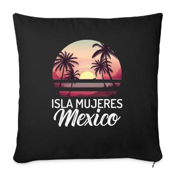 ISLA MUJERES MEXICO T-SHIRT - Sofakissenbezug 45 x 45 cm - Schwarz - Vorne