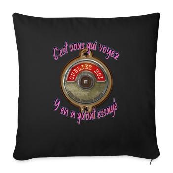 C'est pas mon jour! - Housse de coussin décorative 45 x 45 cm - noir - Devant